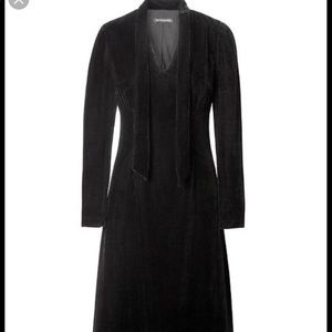 Banana Republic x Olivia Palermo velvet black midi dress